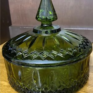 Vintage Princess Green candy dish